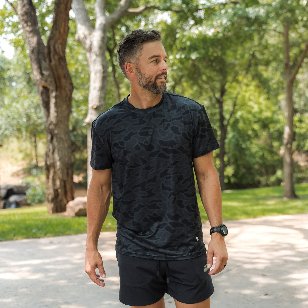 Go To Tee - Black Camo