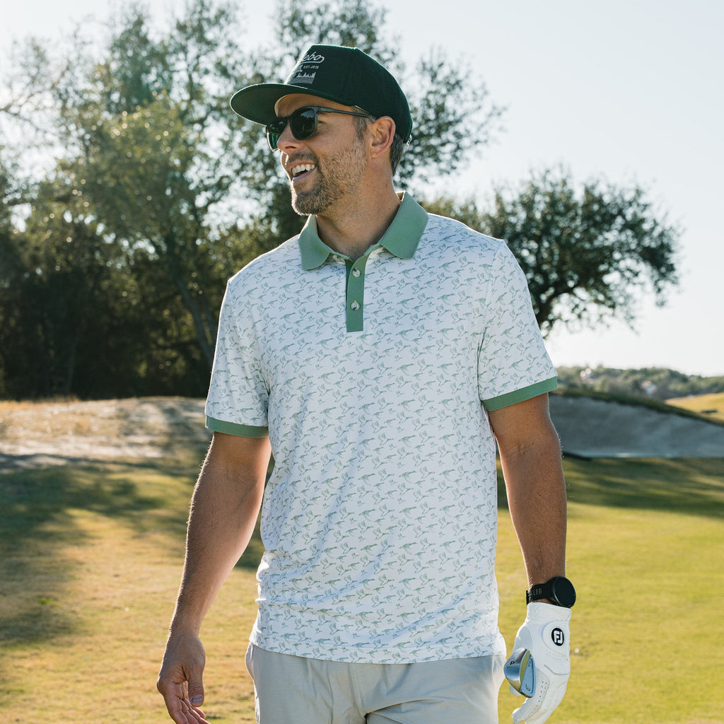 Performance Ringer Polo - Duck Season - White