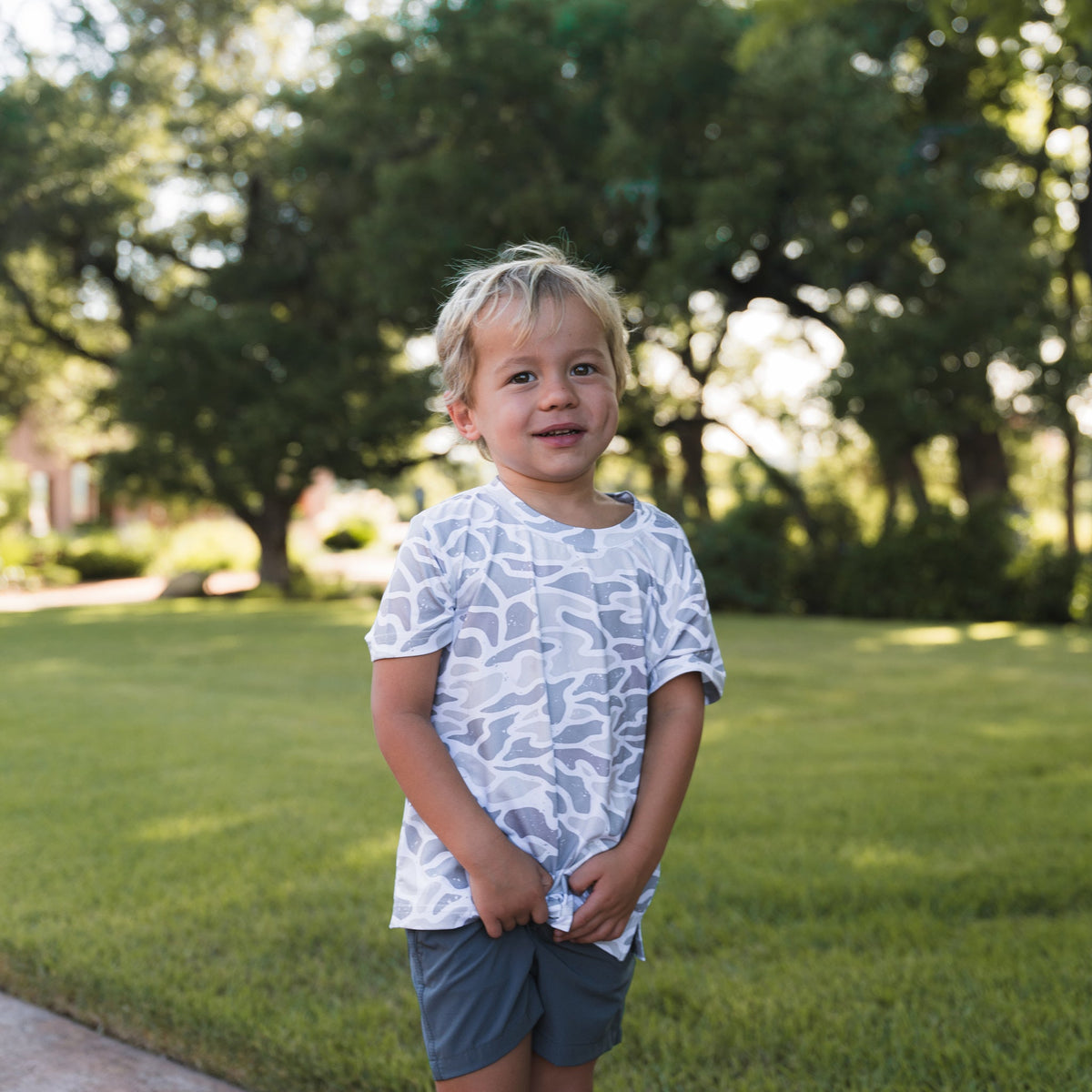 Youth Go To Tee - White Camo