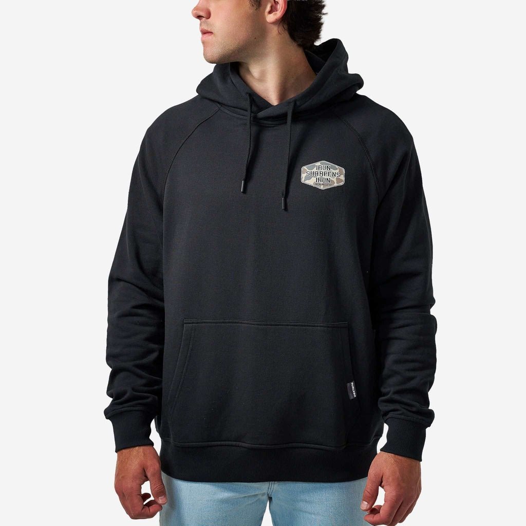 Fleece Hoodie - Iron Sharpens Iron - Black