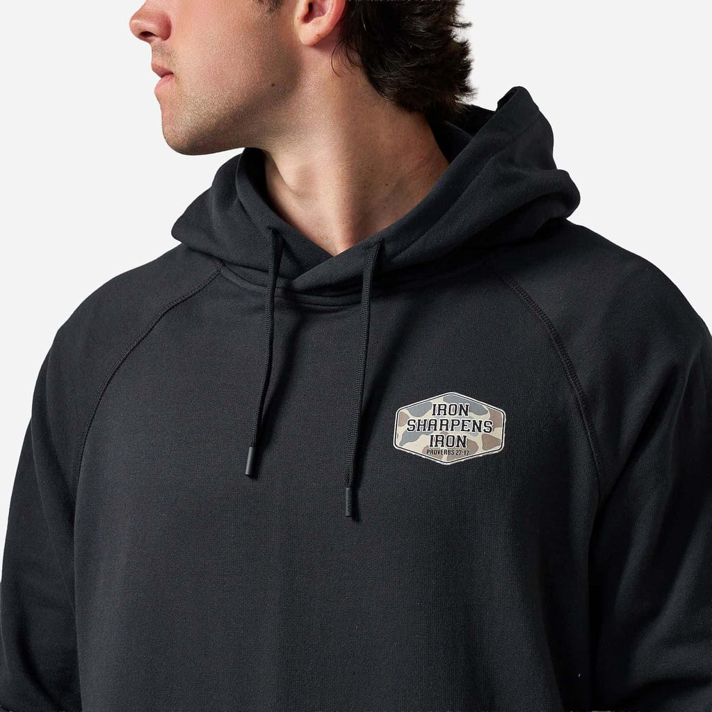 Fleece Hoodie - Iron Sharpens Iron - Black
