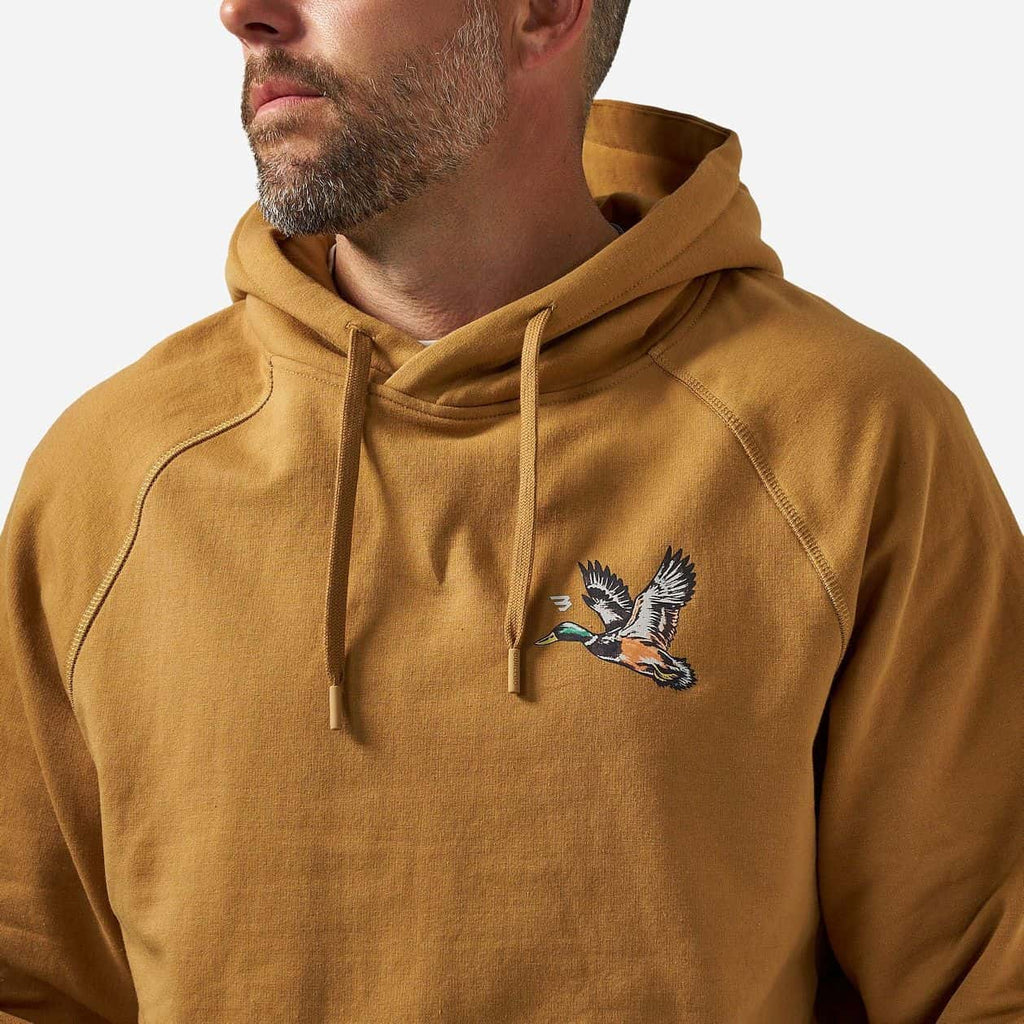 Fleece Hoodie - On The Fly - Light Brown