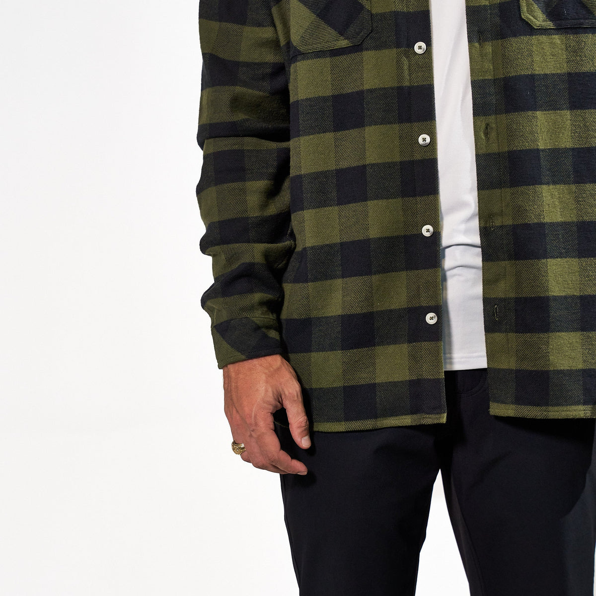 Flannel Shirt - Mallard Green Plaid