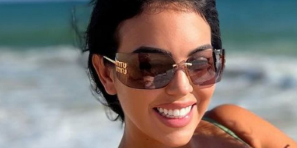 Miu Miu Rimless Runway MU 54YS 5AK06I - As Seen On Georgina Rodriguez & Rita Ora