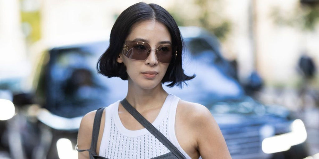 Miu Miu Rimless Runway MU 54YS 5AK06I - As Seen On Georgina Rodriguez & Rita Ora
