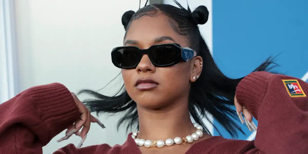 Prada PR 17WS 1AB5S0 Symbole Sunglasses - As Seen On Lamine Yamal & Travis Barker