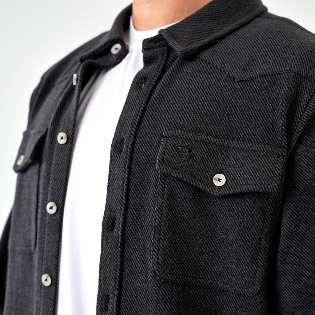 Long Sleeve -  Austin Shirt - Heather Black
