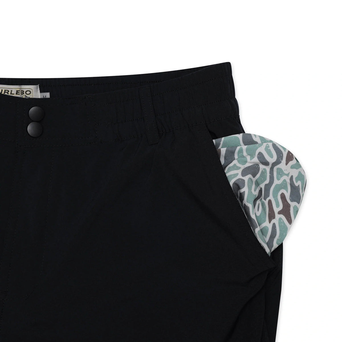 Everyday Short - Matte Black - Retro Duck Camo Pocket