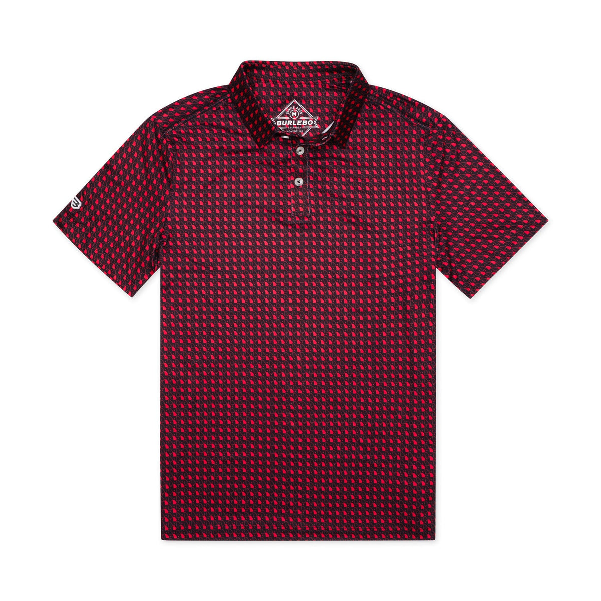 Performance Polo - Georgia - Black & Red
