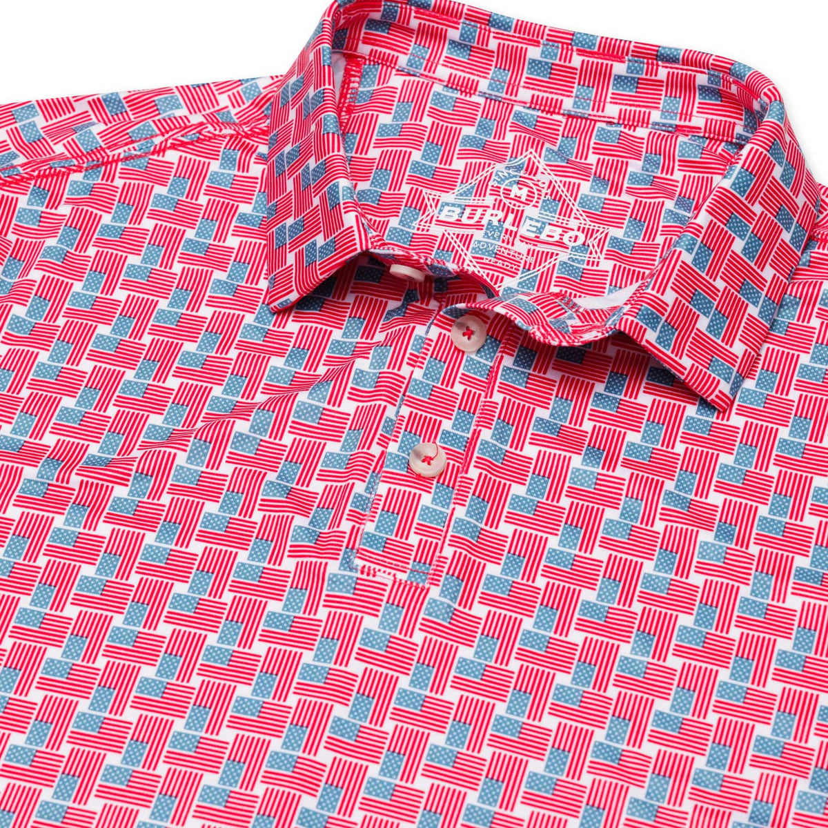 Performance Polo - American Flag Print