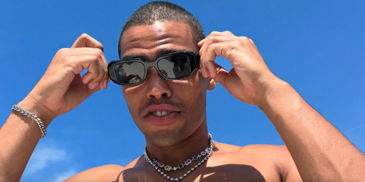 Prada PR 17WS 1AB5S0 Symbole Sunglasses - As Seen On Lamine Yamal & Travis Barker
