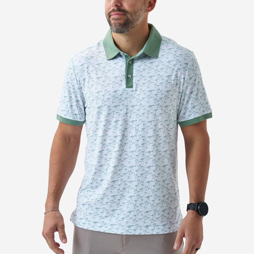Performance Ringer Polo - Duck Season - White