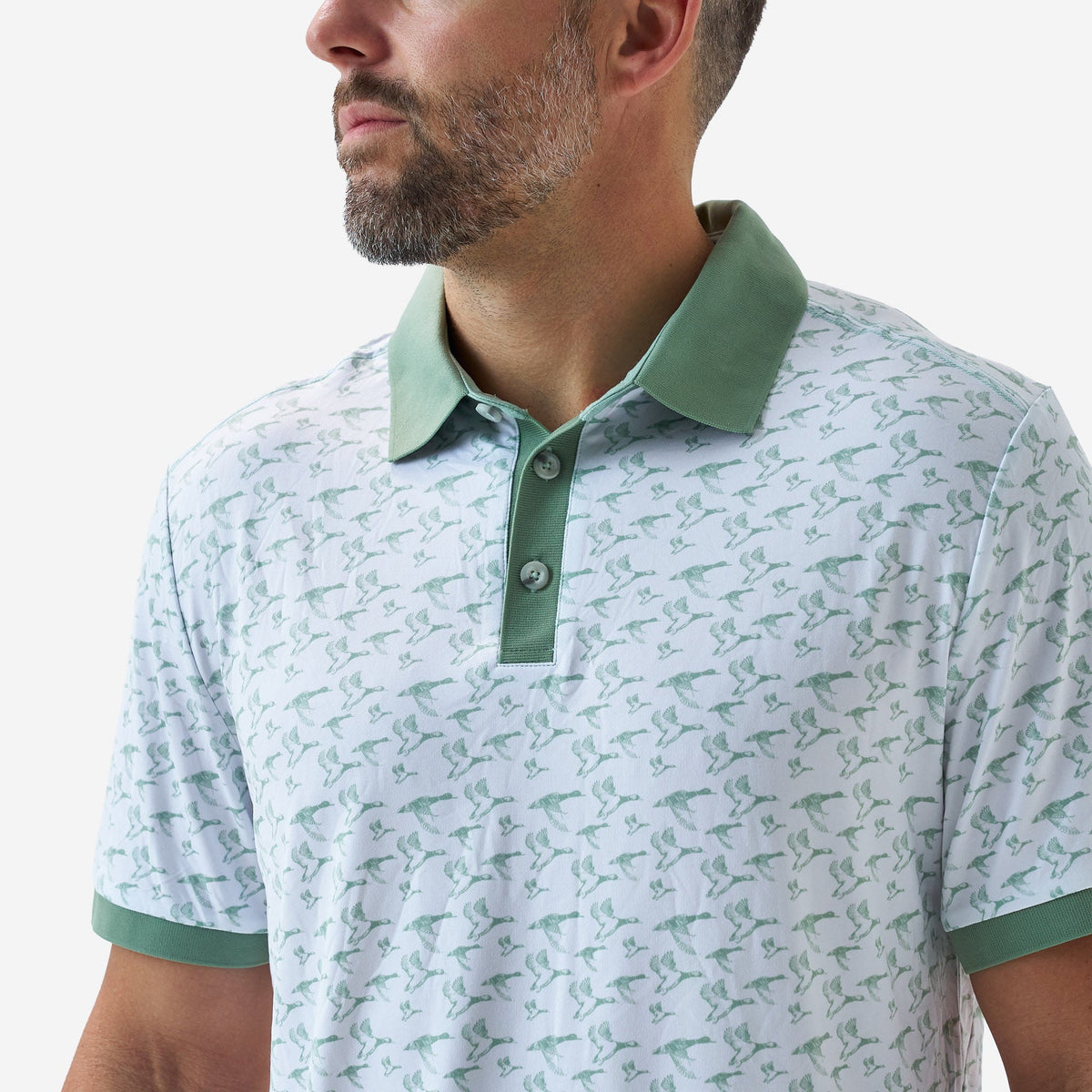 Performance Ringer Polo - Duck Season - White