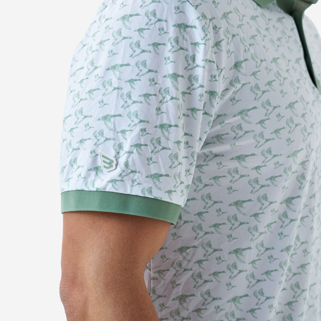 Performance Ringer Polo - Duck Season - White
