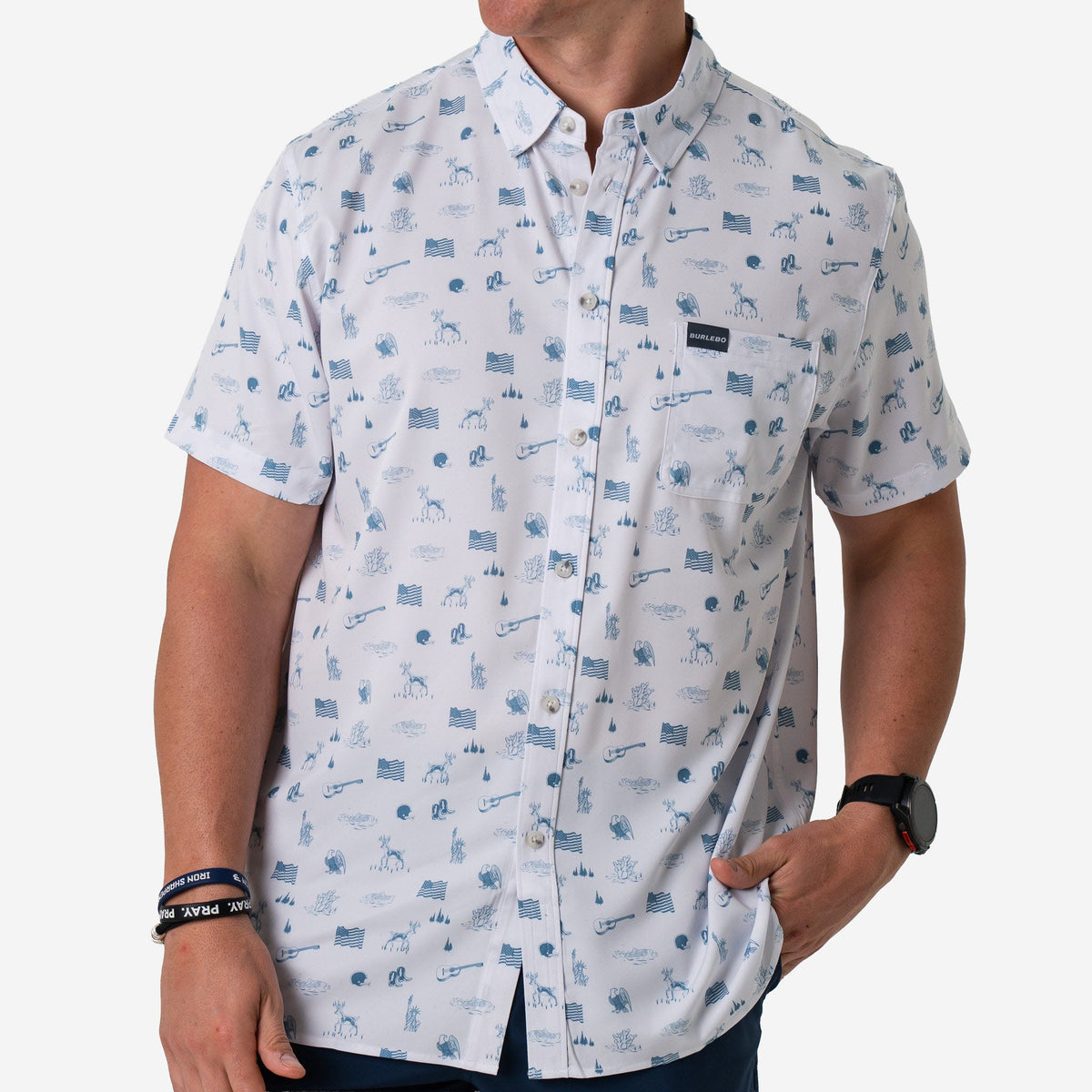 Performance Button Up - America the Great