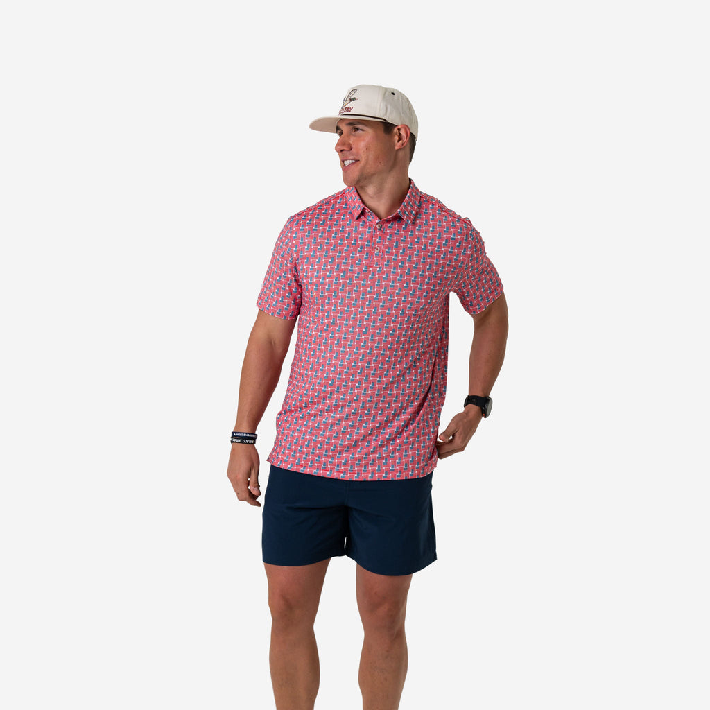 Performance Polo - American Flag Print