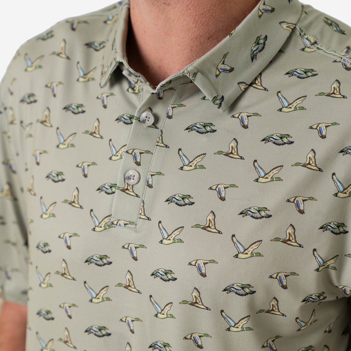 Performance Polo - Flying Ducks - Green