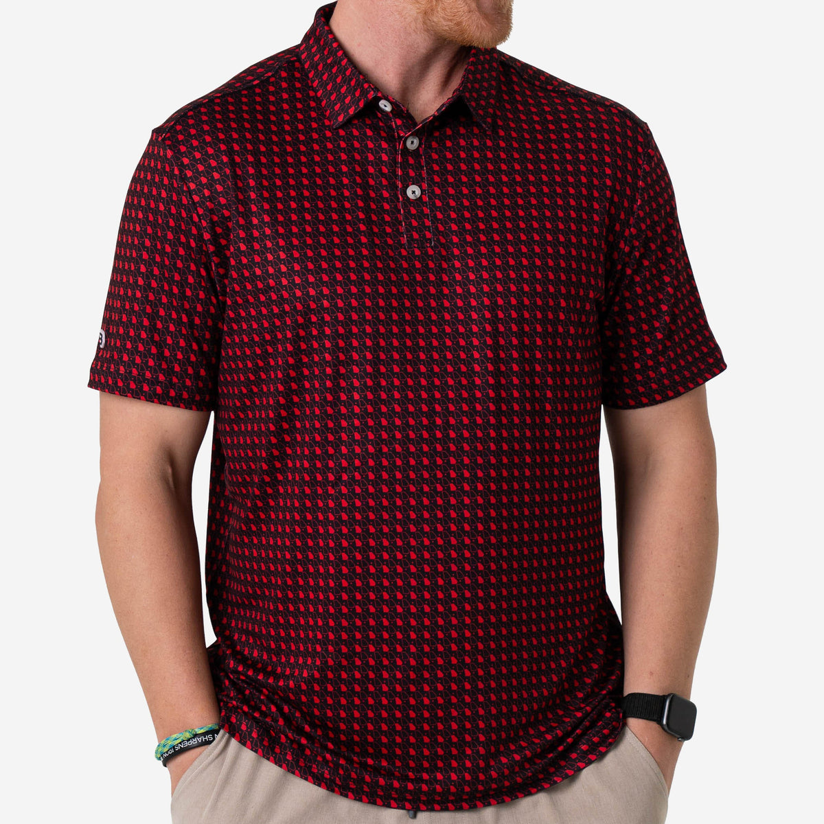 Father and Son Bundle - Performance Polo - Georgia - Black & Red