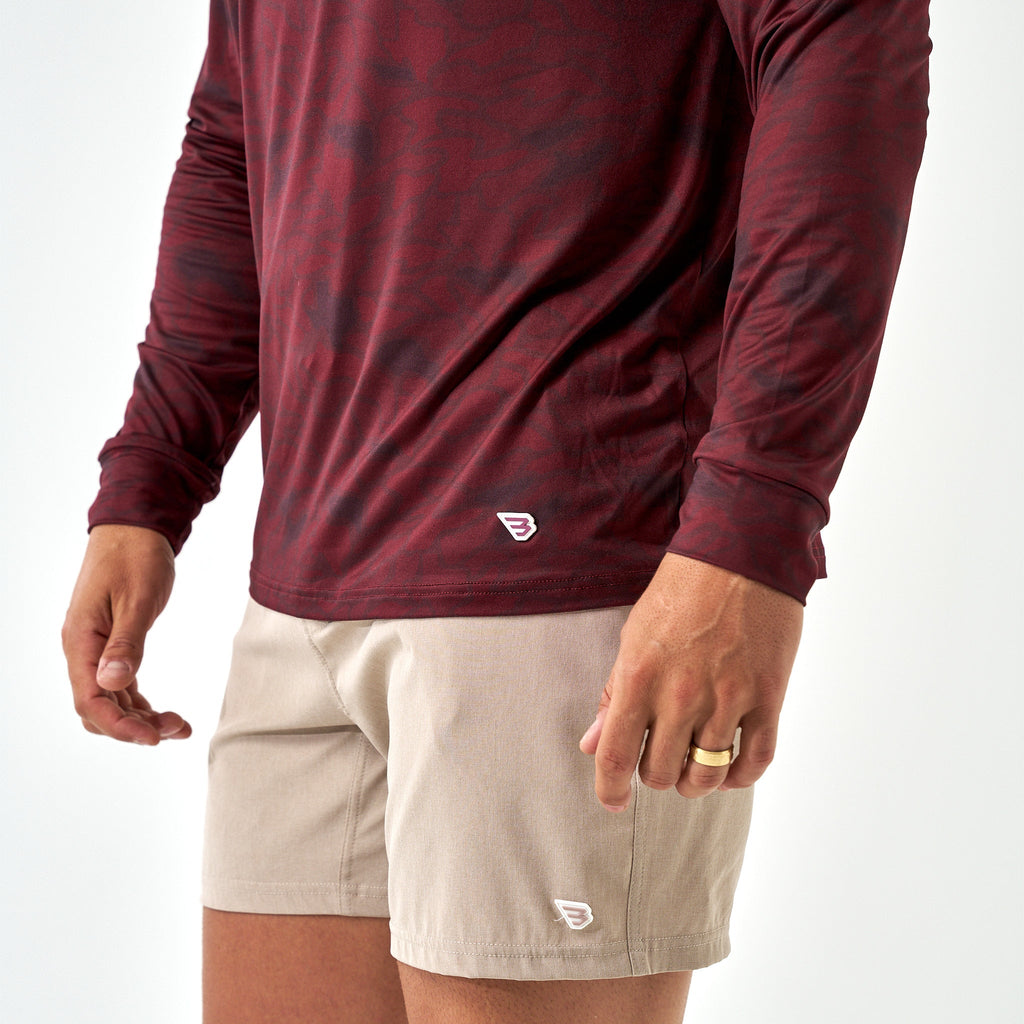 Performance Hoodie - Maroon Texas Camo