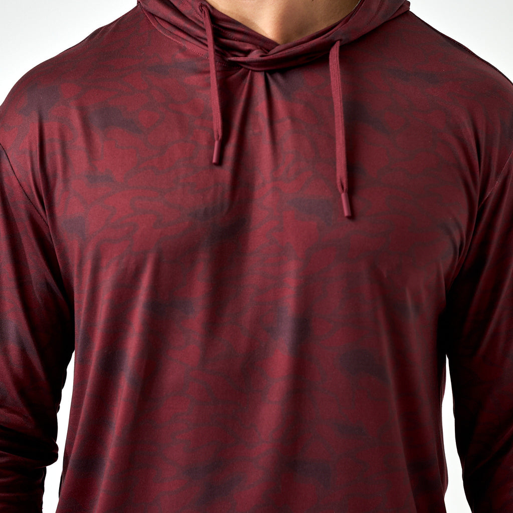 Performance Hoodie - Maroon Texas Camo