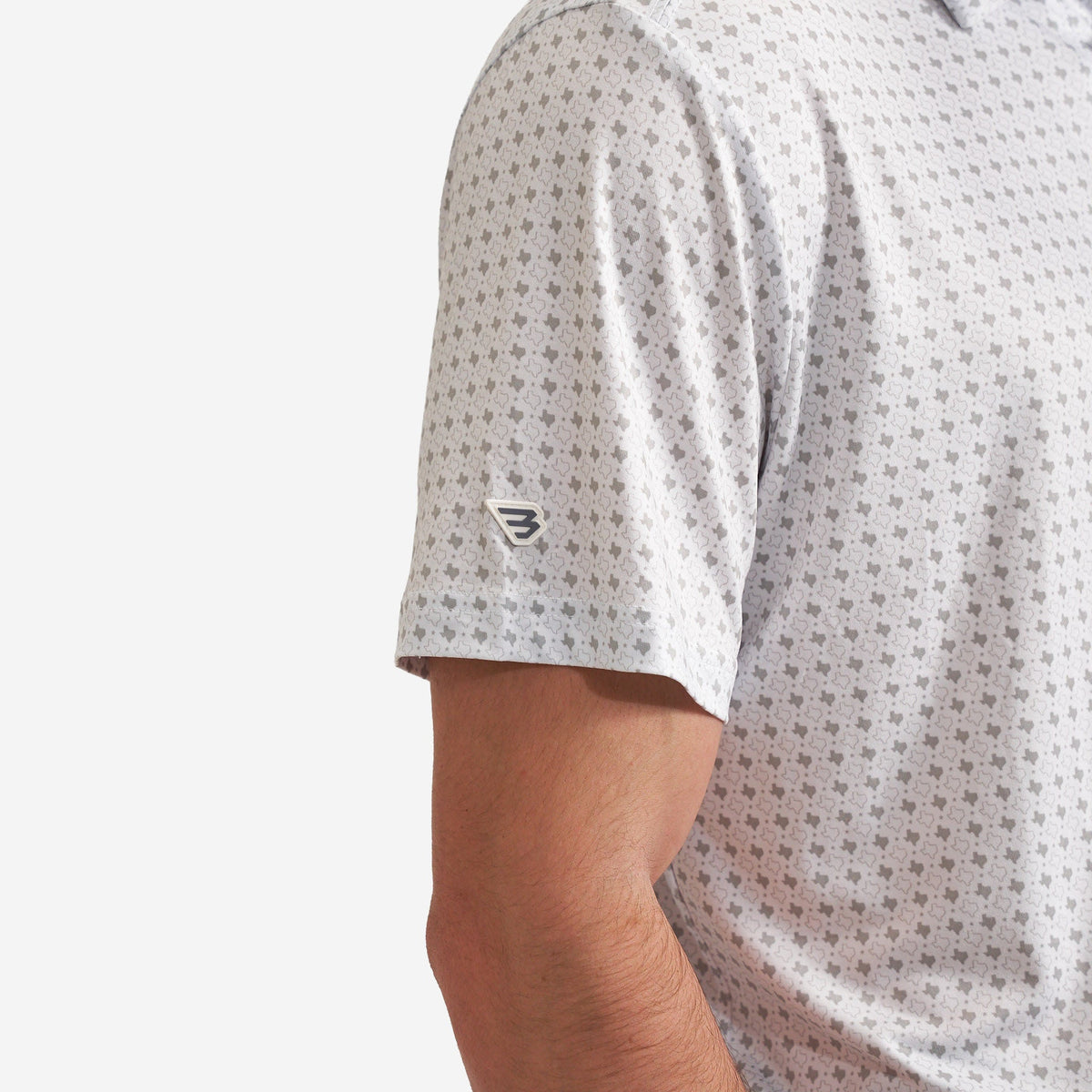 Performance Polo - Texas Grey and White