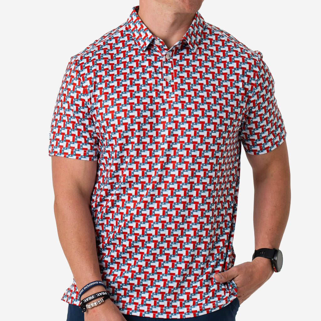 Performance Polo - Texas Flag