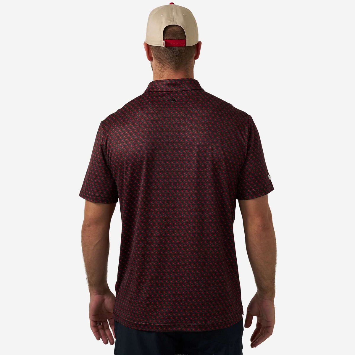 Performance Polo - Vintage Helmets - Black and Red