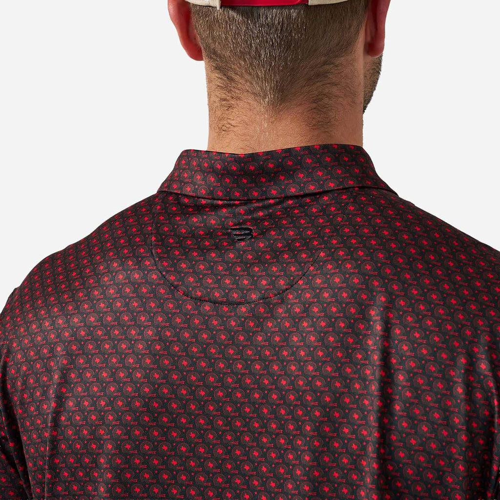 Performance Polo - Vintage Helmets - Black and Red