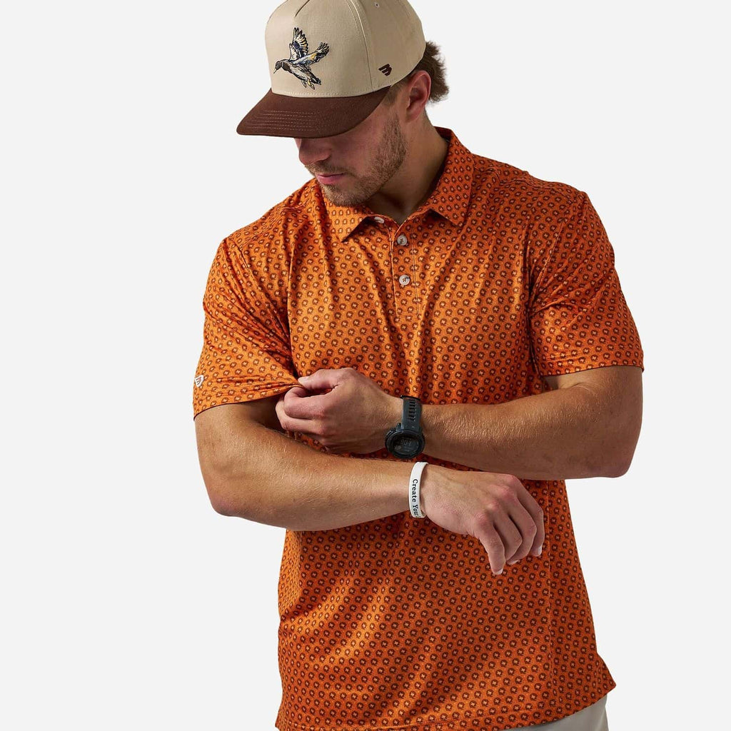 Performance Polo - Vintage Helmets - Orange