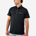 Pearl Snap Performance Polo - Black And Red