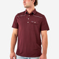 Pearl Snap Performance Polo - Maroon