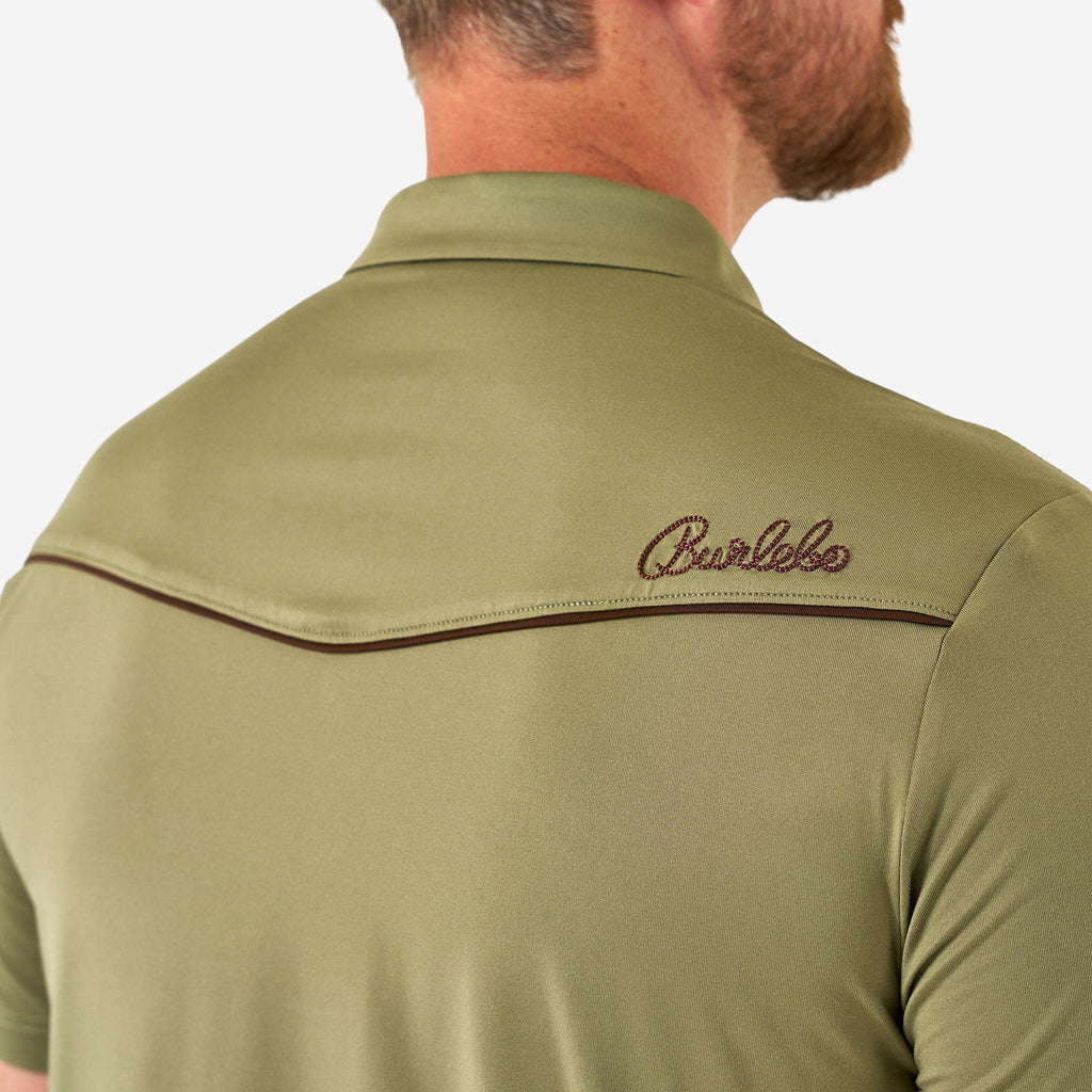 Pearl Snap Performance Polo - Whitetail Deer - Green