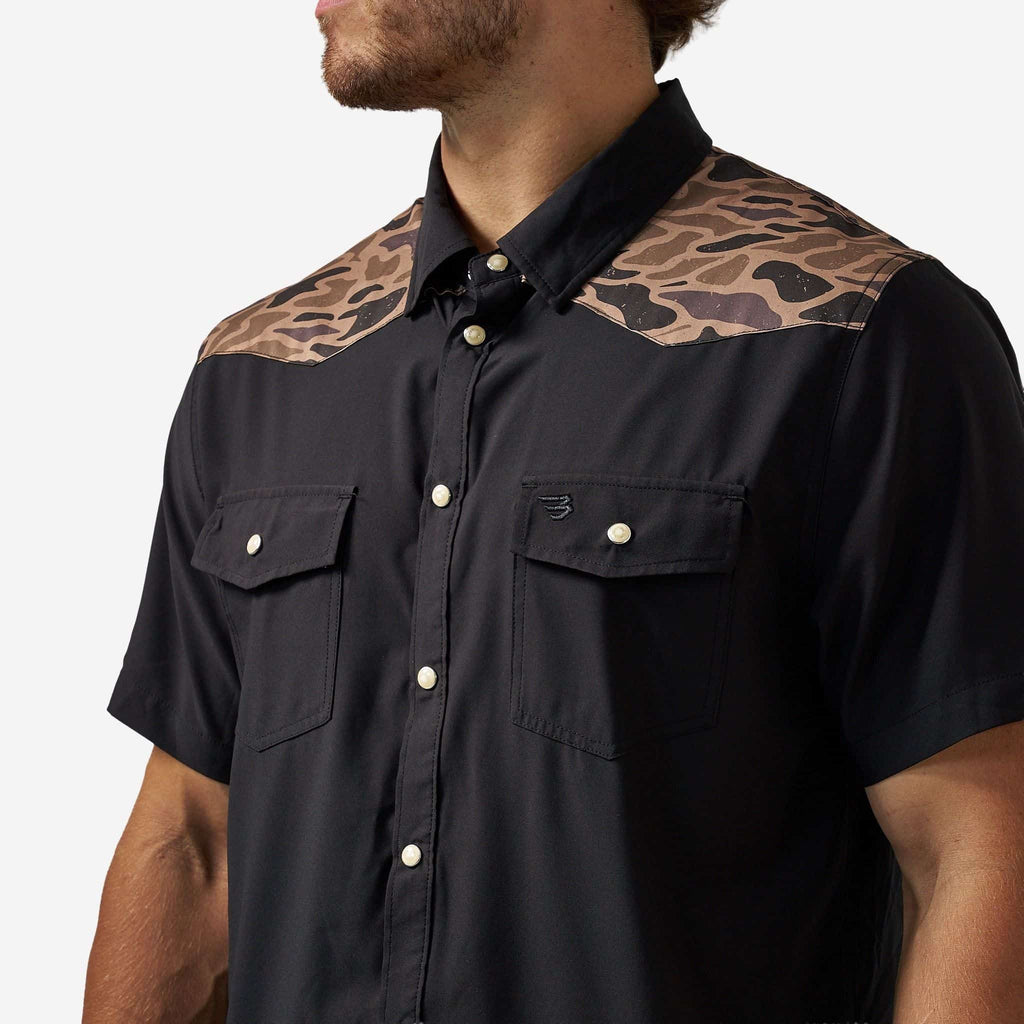 Performance Western Shirt - Deer SZN - Black & Gauge Camo