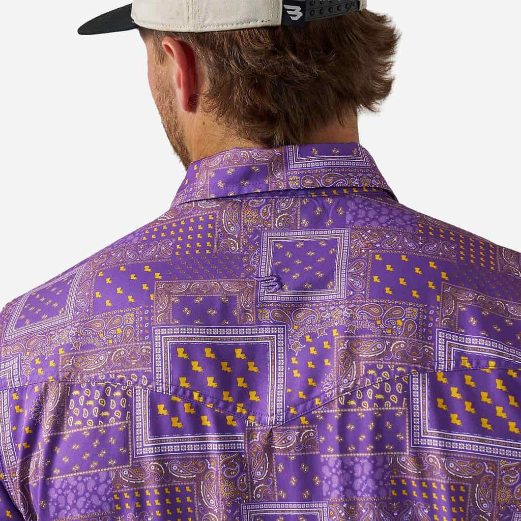 Performance Western Shirt - Louisiana Paisley - Purple