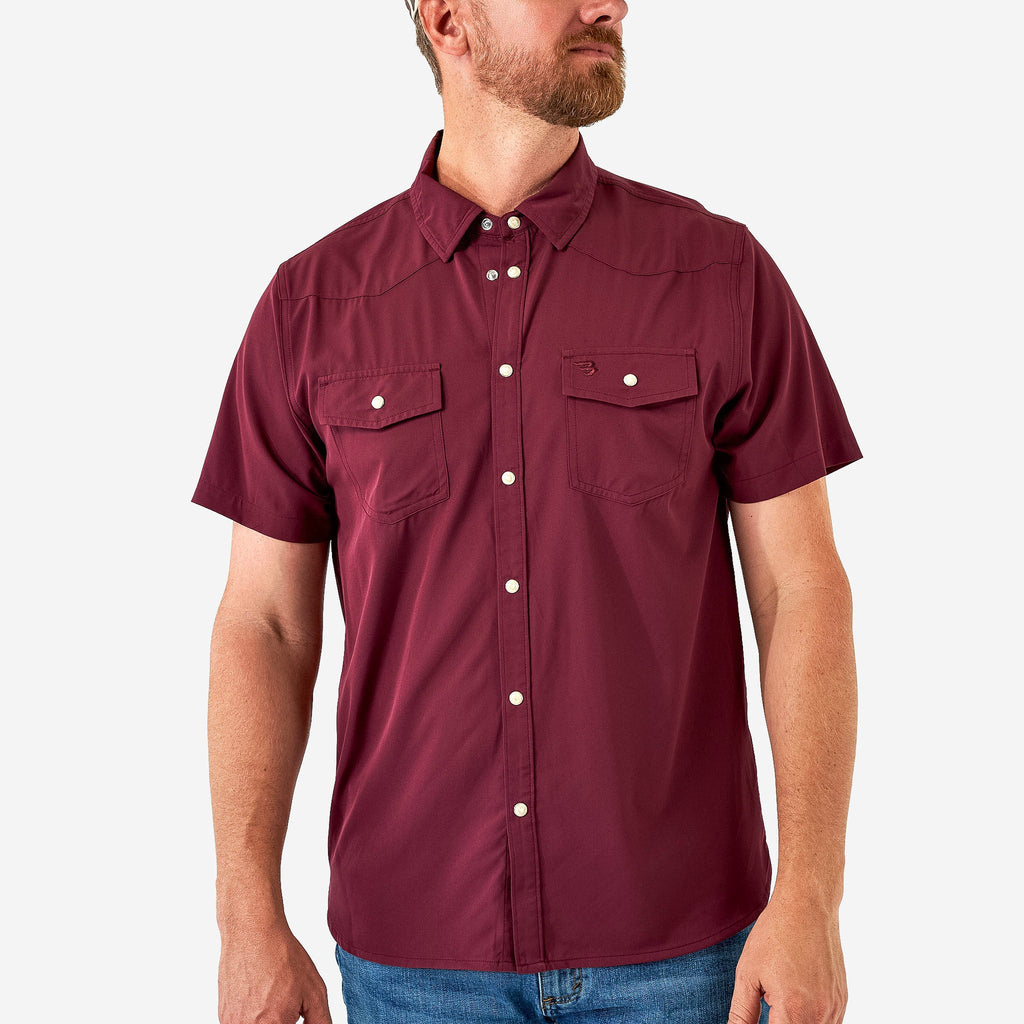 Performance Western Shirt - Maroon