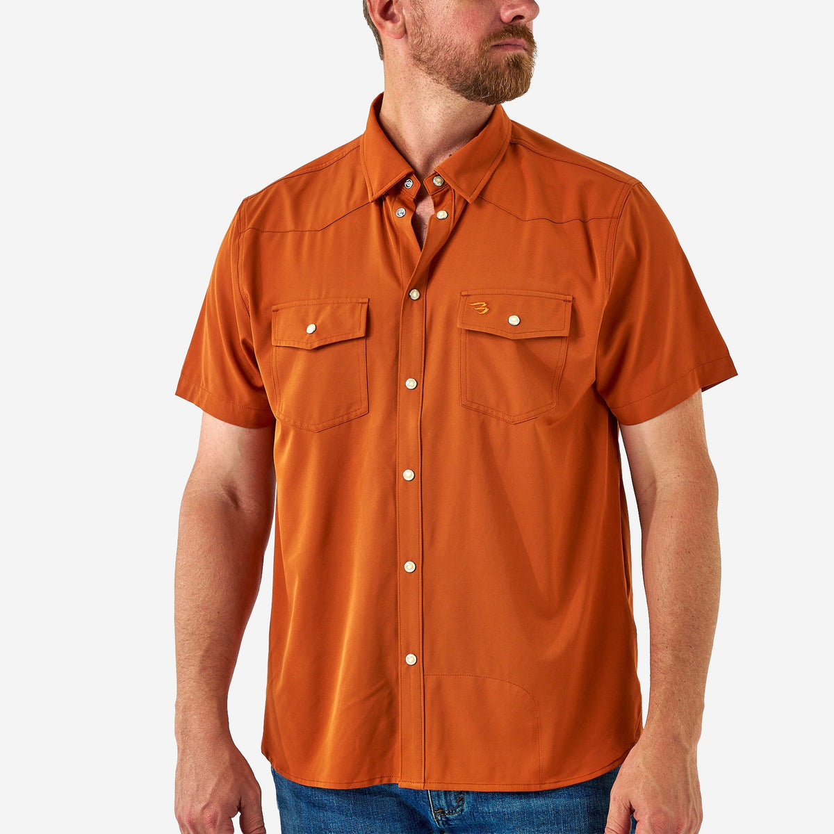 Performance Western Shirt - Orange