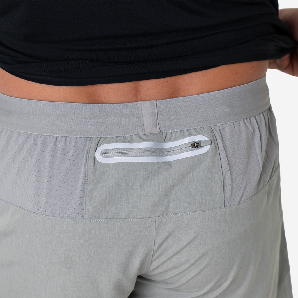 Training Short - Heather Light Grey