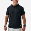Short Sleeve Performance Hoodie - Black