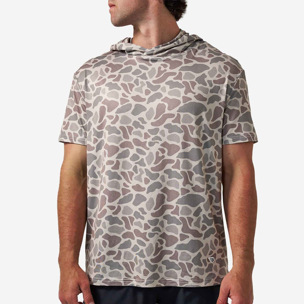 Short Sleeve Performance Hoodie - Classic Deer Camo