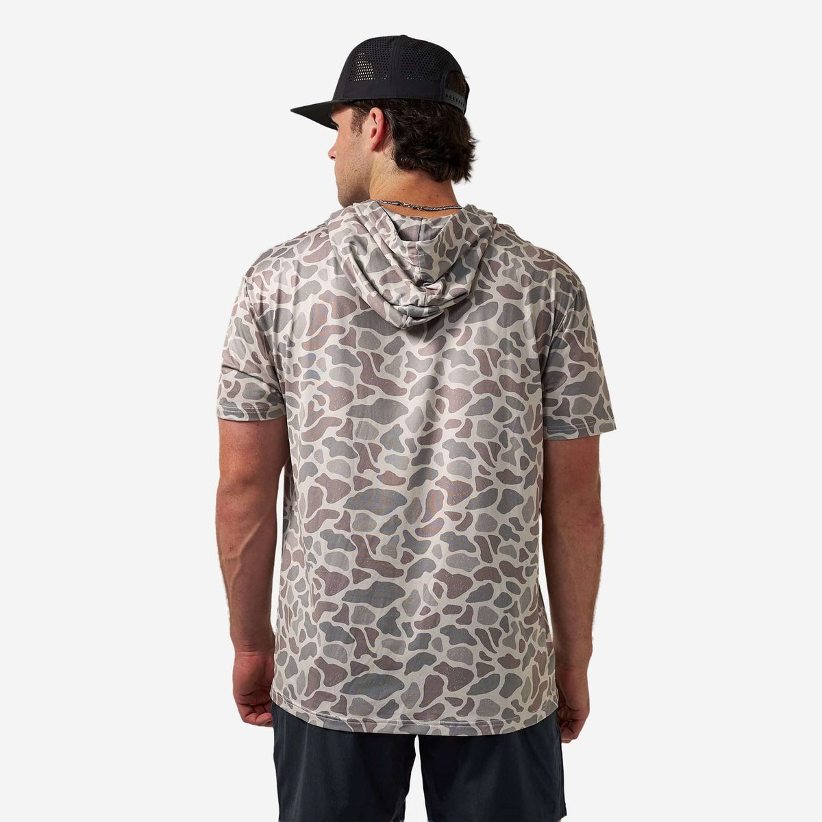 Short Sleeve Performance Hoodie - Classic Deer Camo