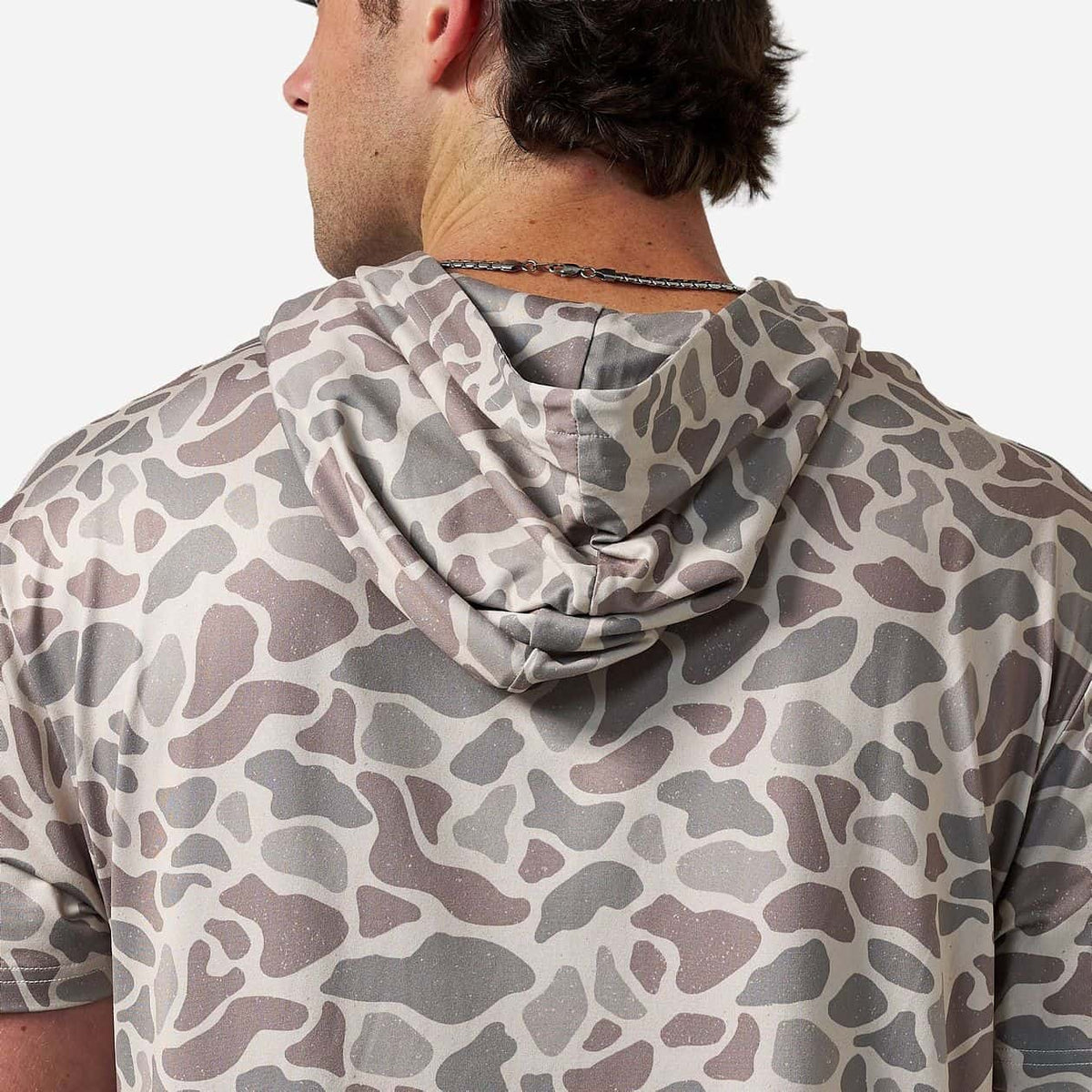Short Sleeve Performance Hoodie - Classic Deer Camo