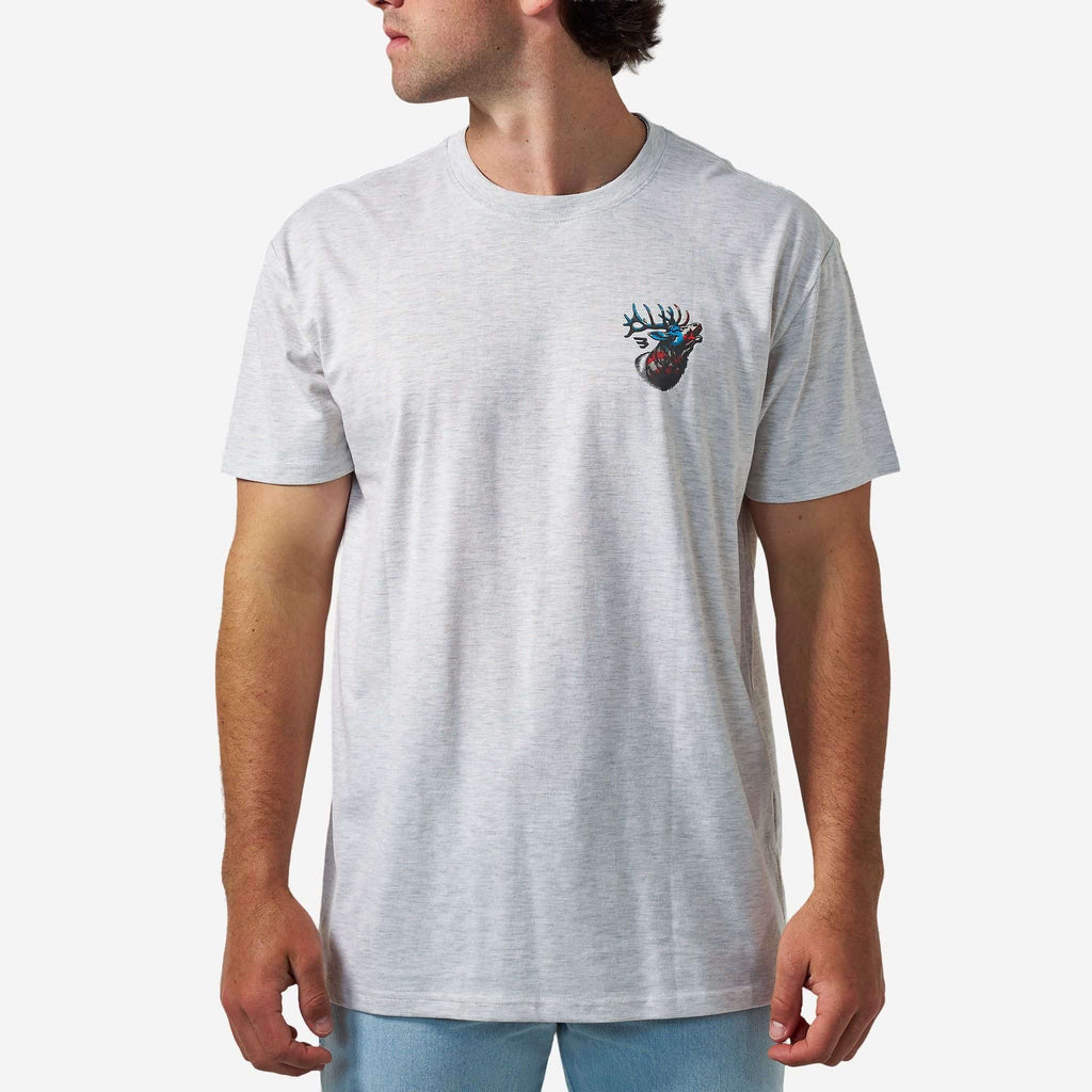 Short Sleeve Tee - American Elk - Ash Grey