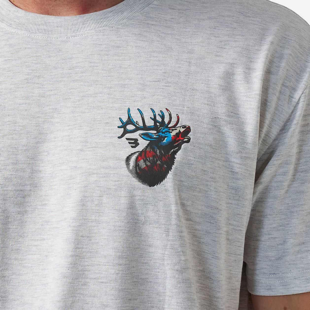 Short Sleeve Tee - American Elk - Ash Grey