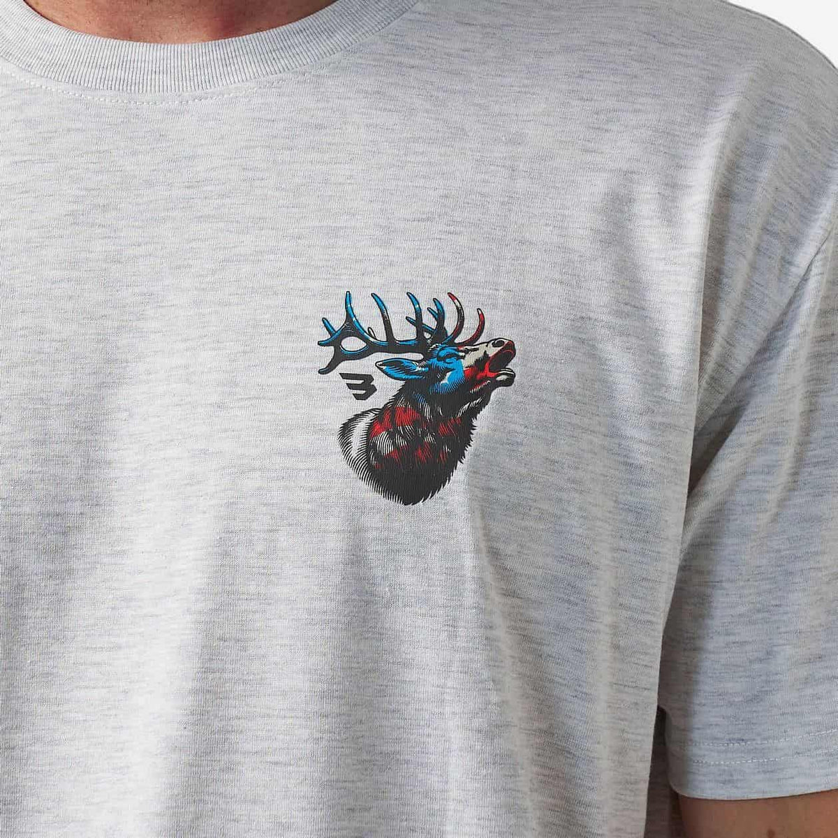 Short Sleeve Tee - American Elk - Ash Grey