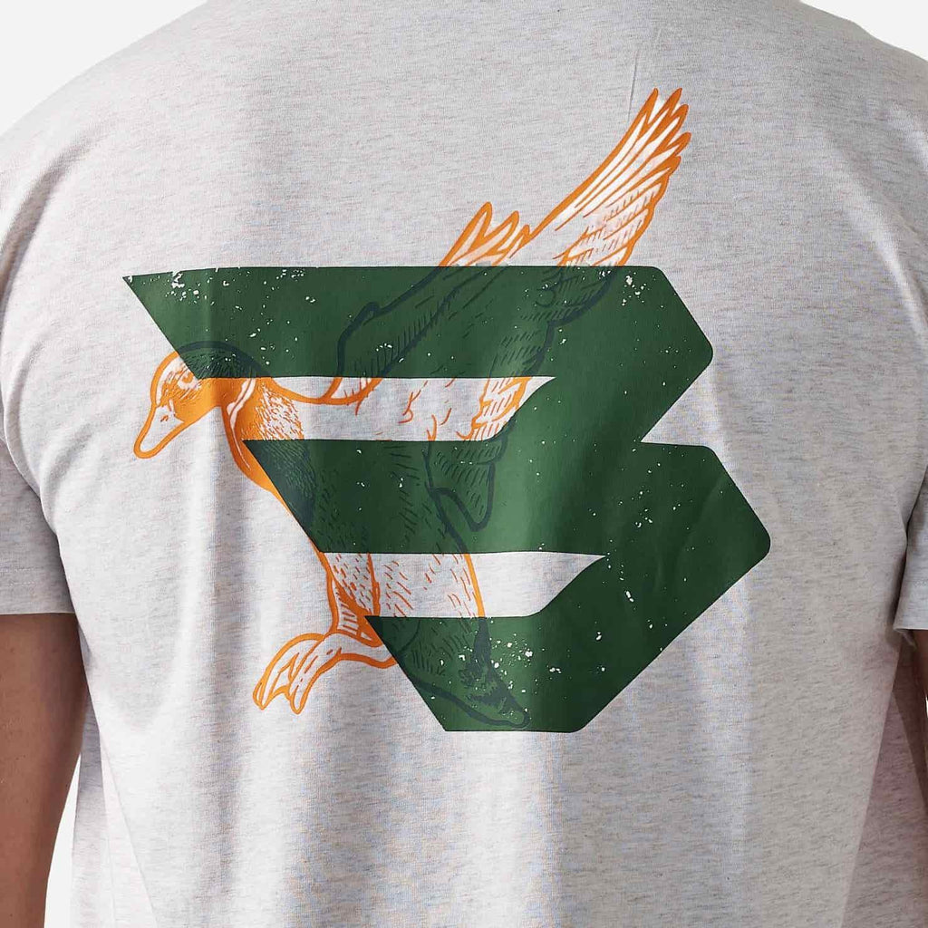 Short Sleeve Tee - Duck Flying B - Green Logo - Oatmeal