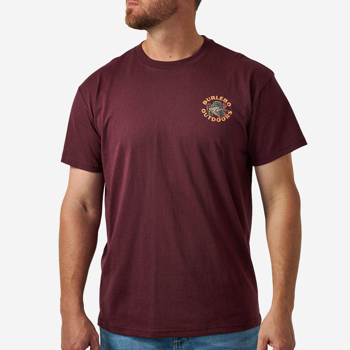 Short Sleeve Tee - Duck Down - Maroon