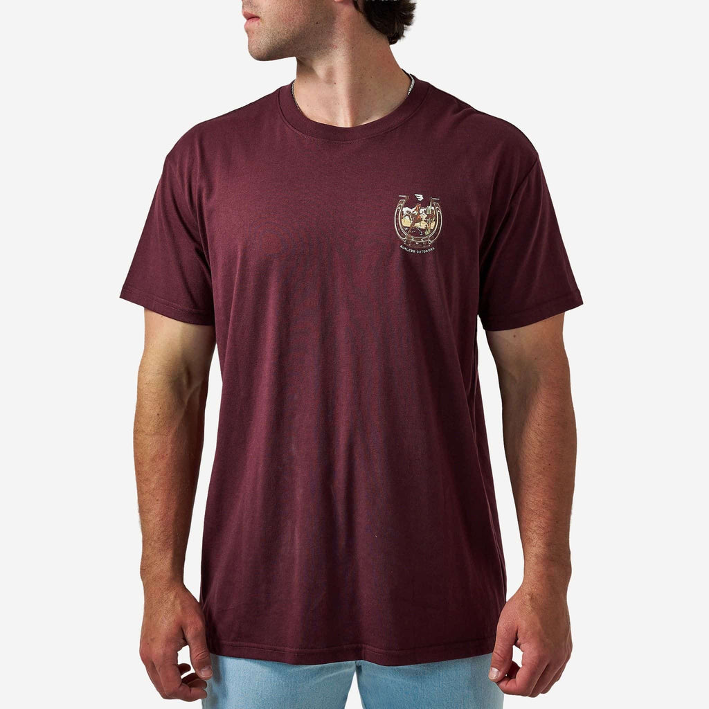 Short Sleeve Tee - Horseshoe - Maroon