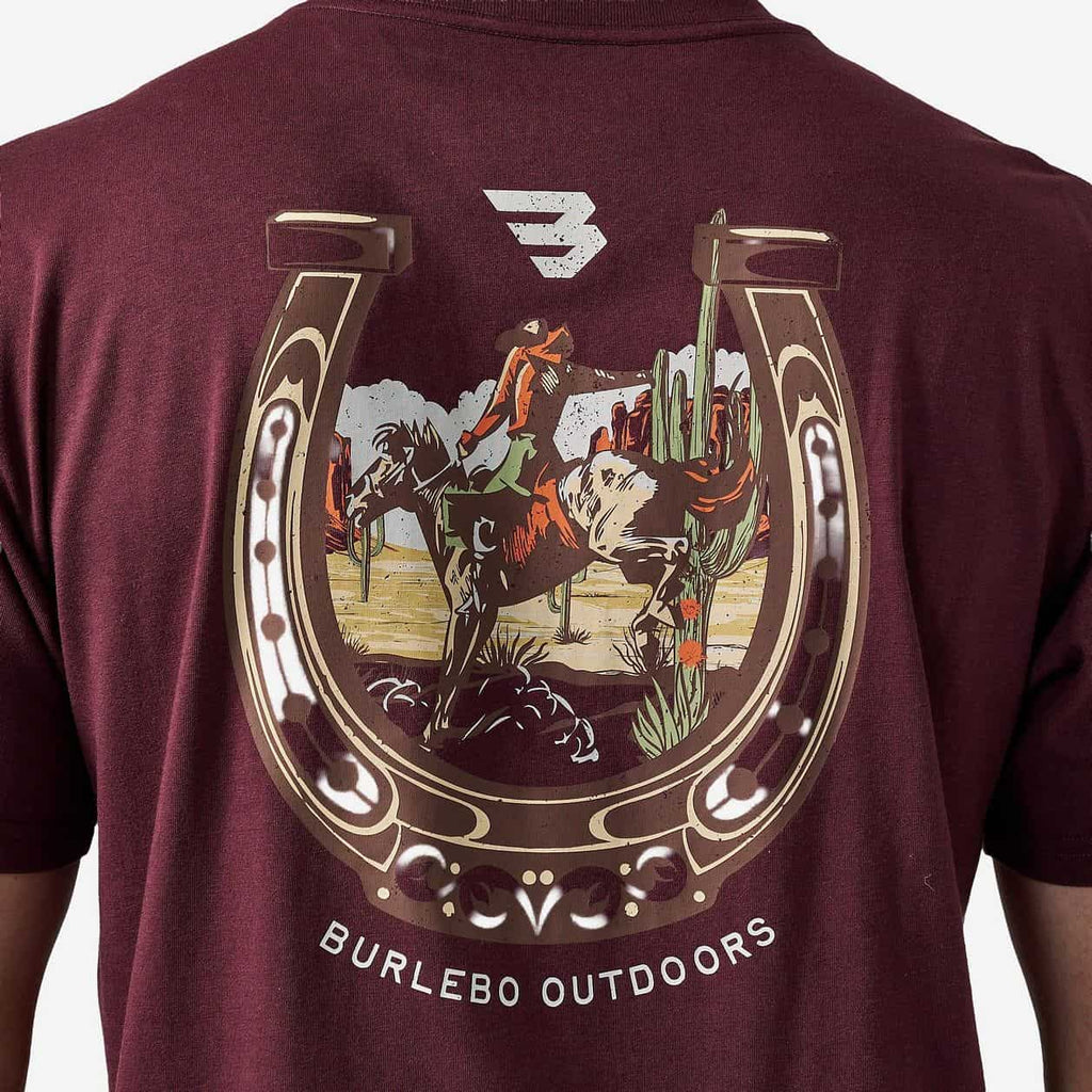 Short Sleeve Tee - Horseshoe - Maroon