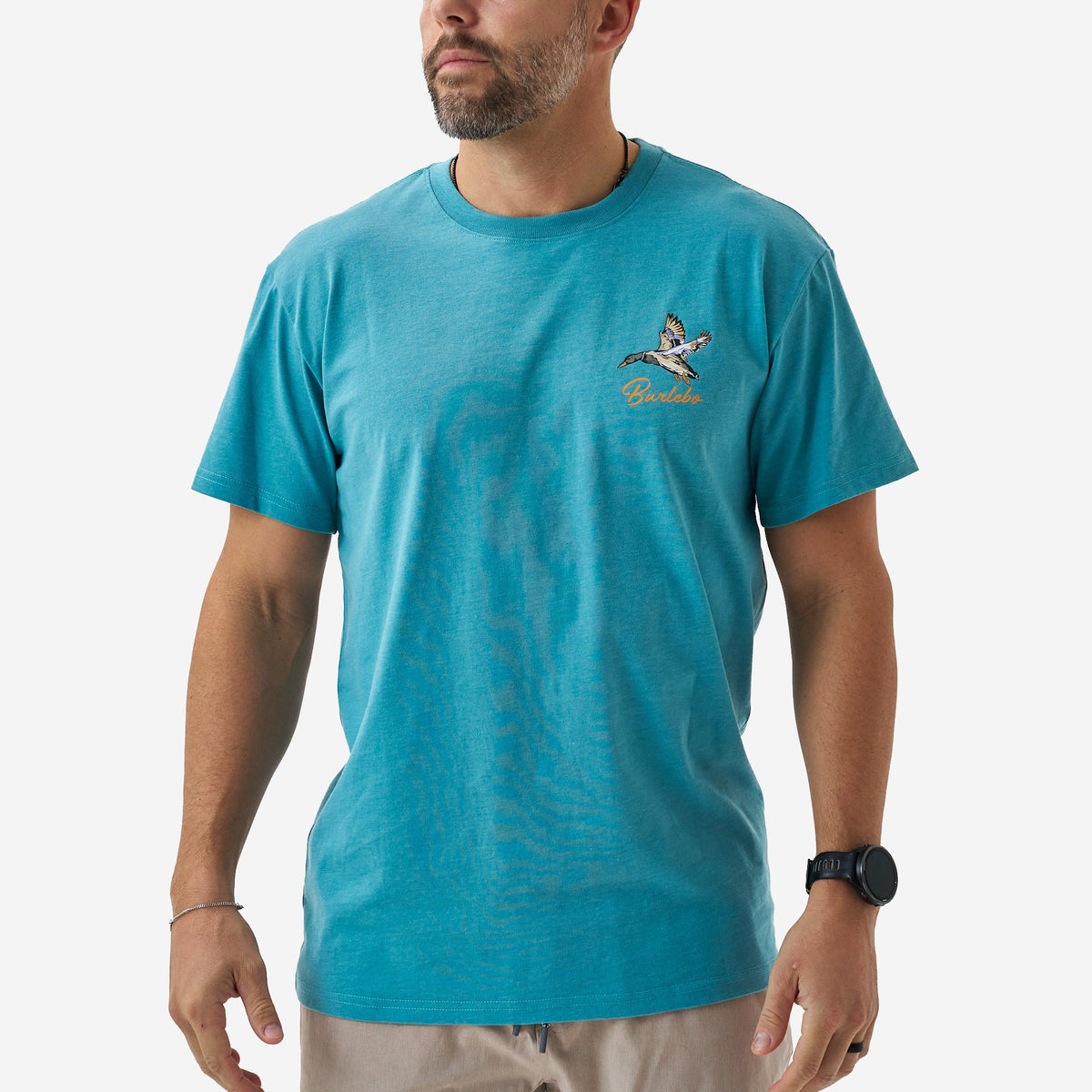 Short Sleeve Tee - Pintail Triangle Duck - Cyan