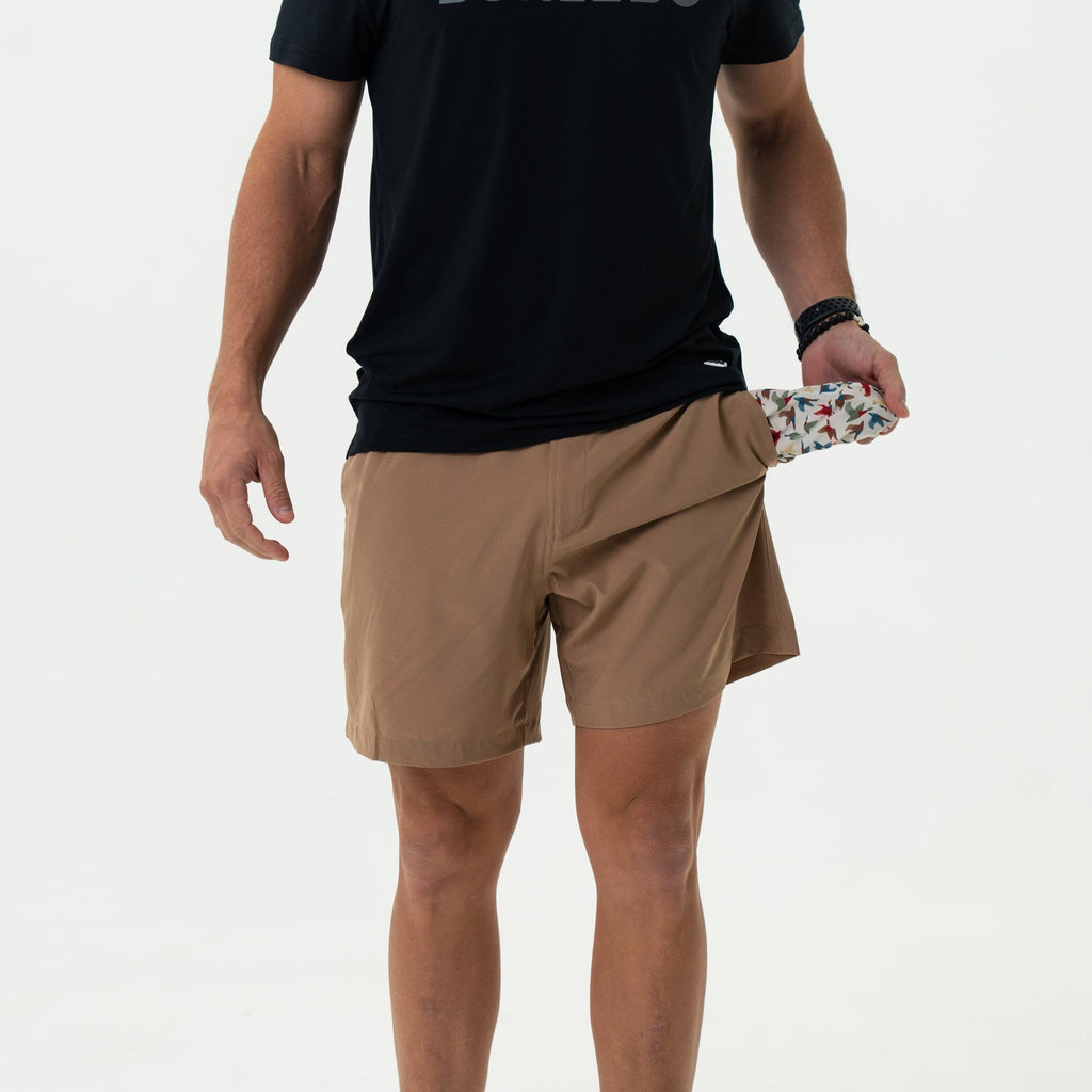 Everyday Short - Desert Tan - All Over Ducks Pocket